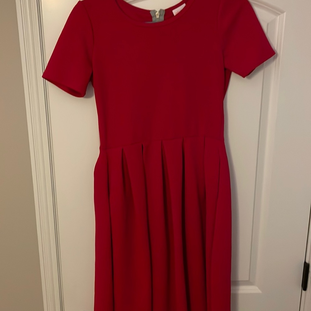 LulaRoe Hot Pink Amelia- M